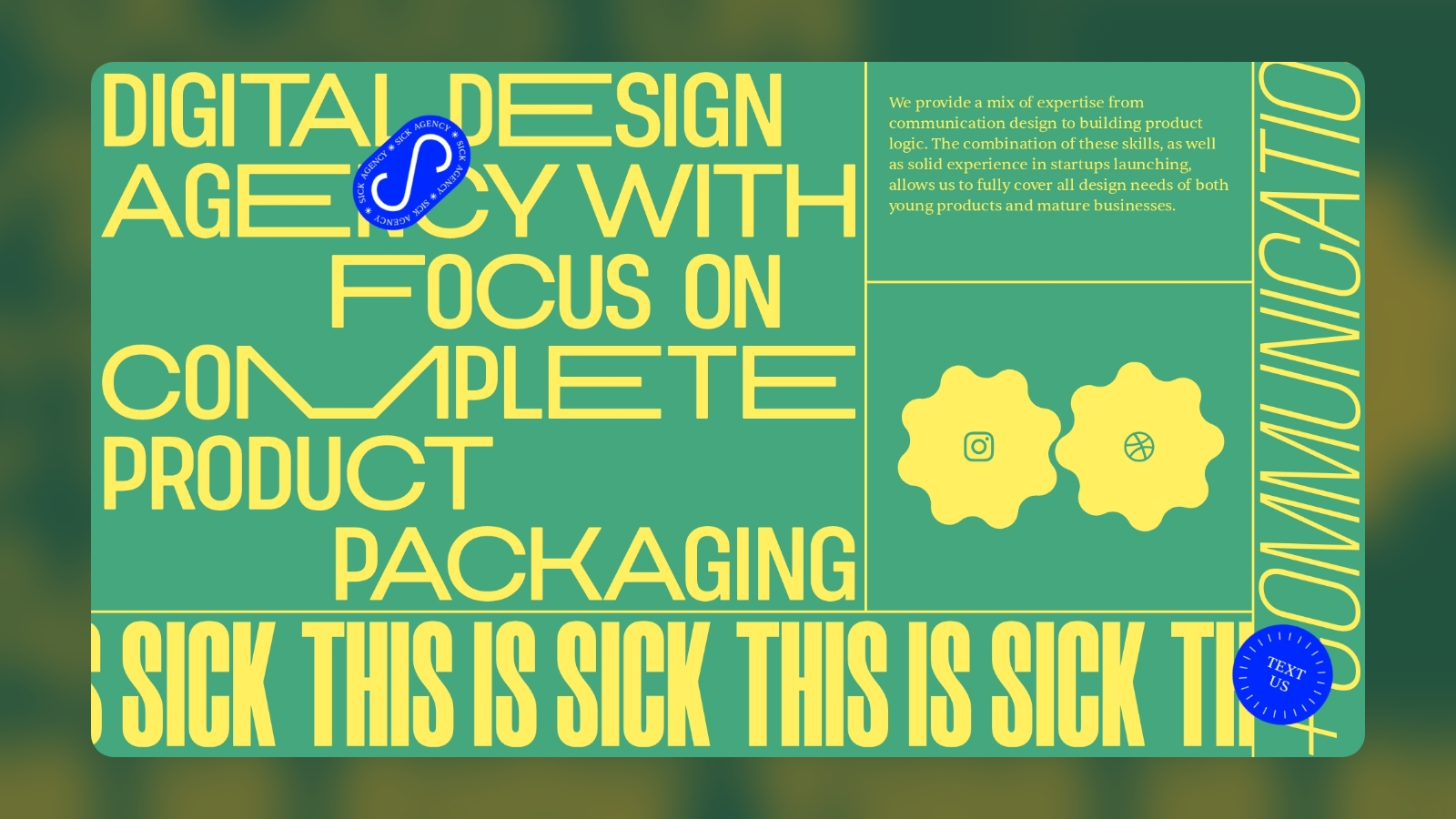 Пример интерфейса с желтыми и зелеными оттенками в дизайне Дизайн сайта digital-агенства с использованием желтых и зеленых оттенков