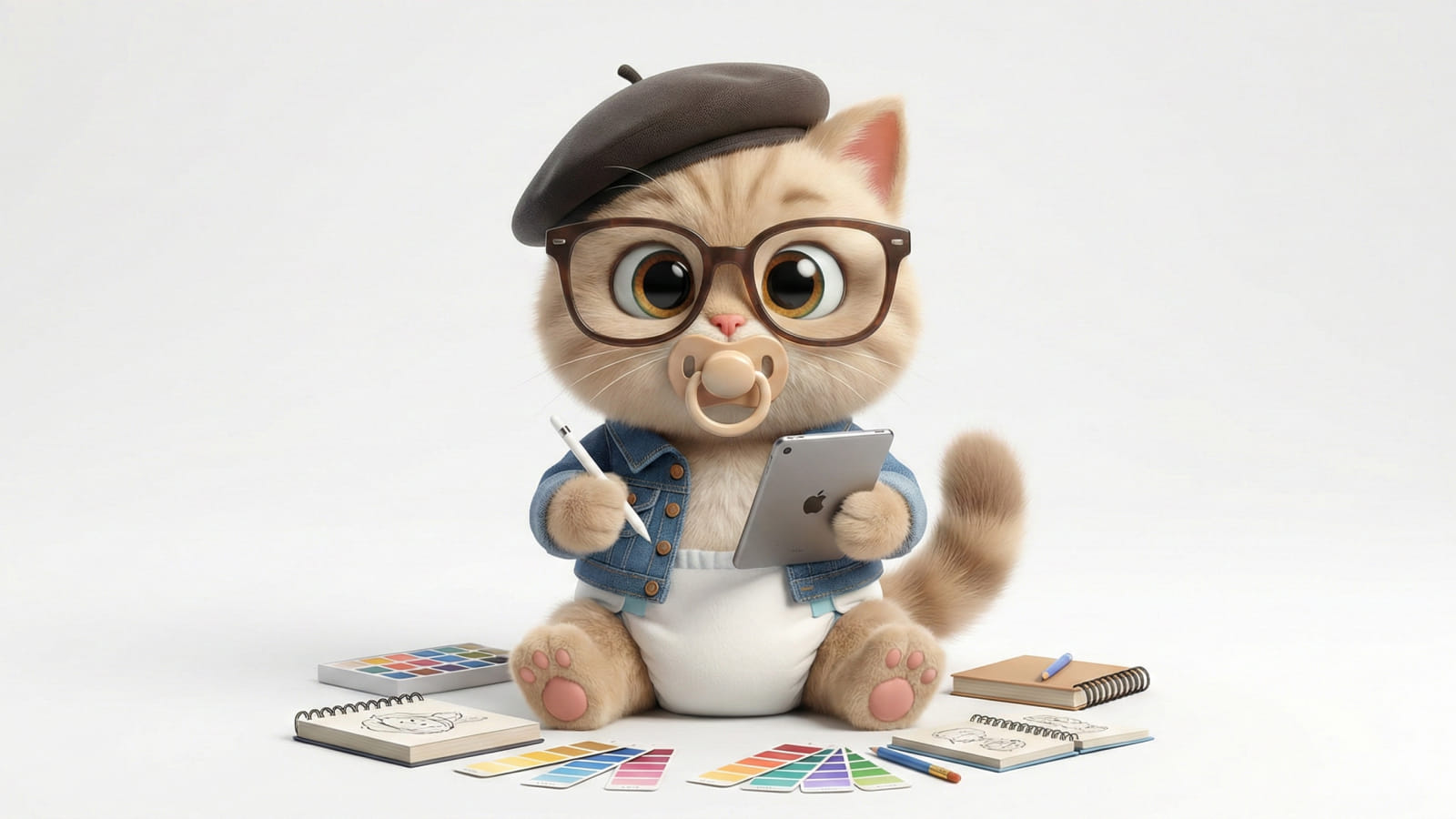 Уровень дизайна - Junior, на примере иллюстрации кота