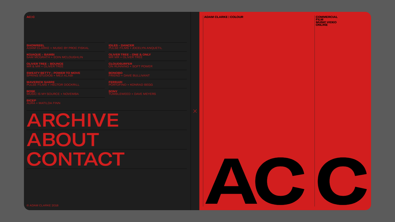 Пример использования экспериментальных цветов в интерфейсе Черно-красная цветовая палитра в дизайне в стиле брутализм