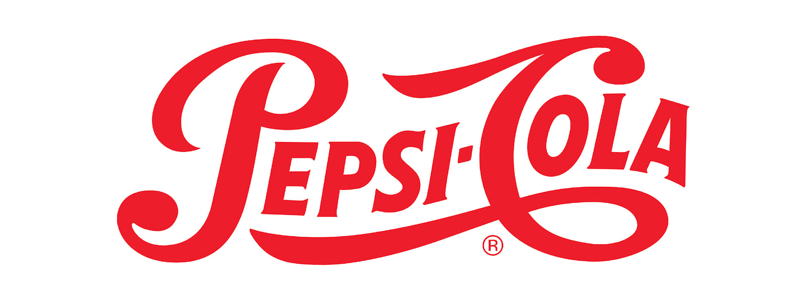 Облегченная и упрощенная версия первого логотипа Pepsi Дизайн логотипа Pepsi Cola в 1905 - 1950 годах