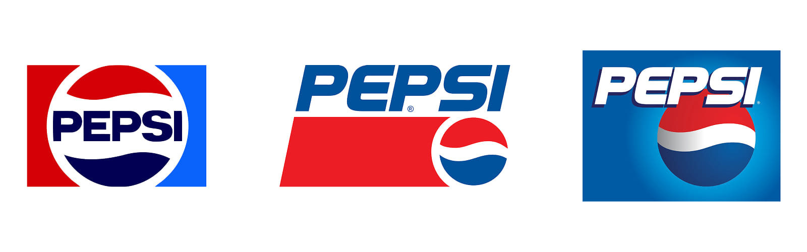 Логотипы Пепси в 1980-2000 годах Эволюция дизайна логотипов Pepsi в 1980-2000 годах