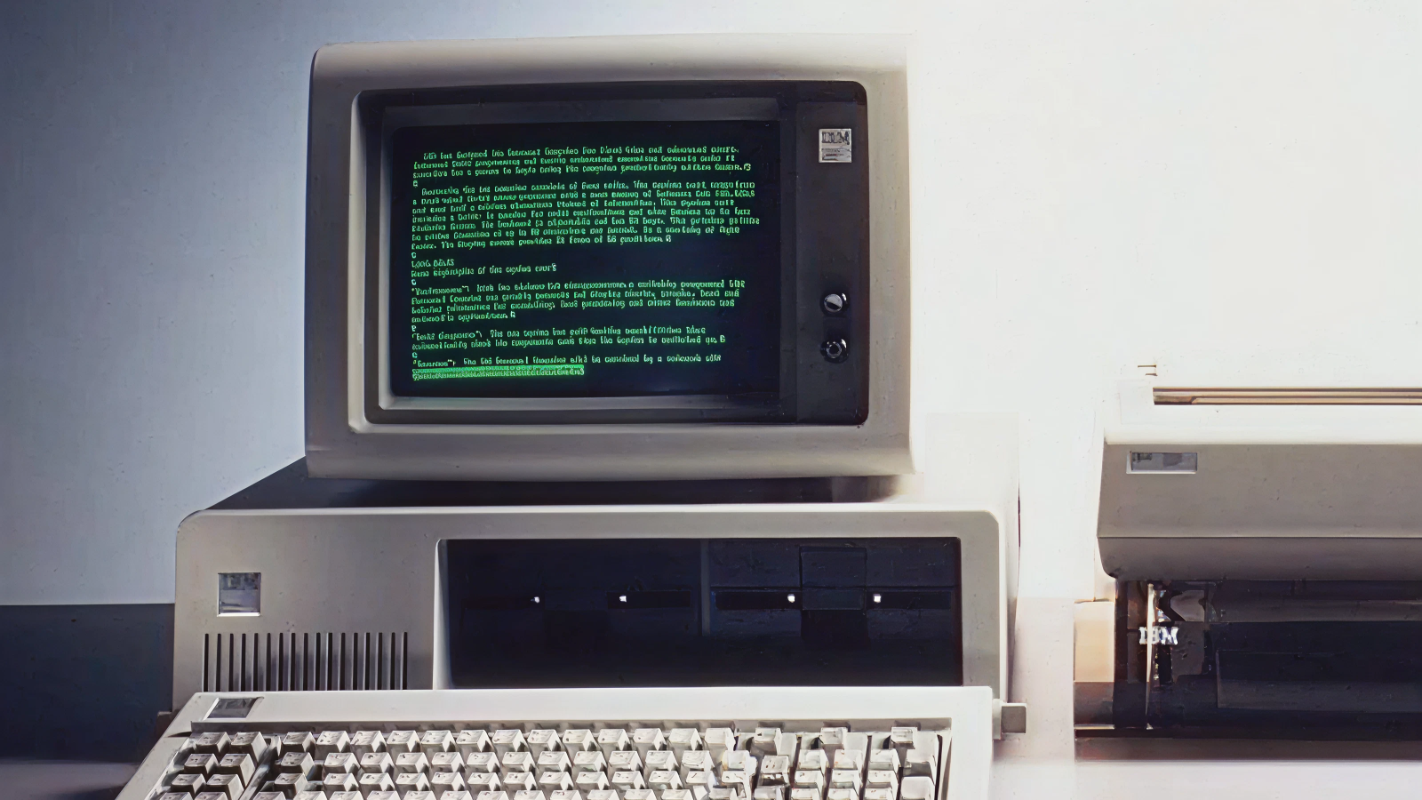 Дизайн интерфейса старого компьютера