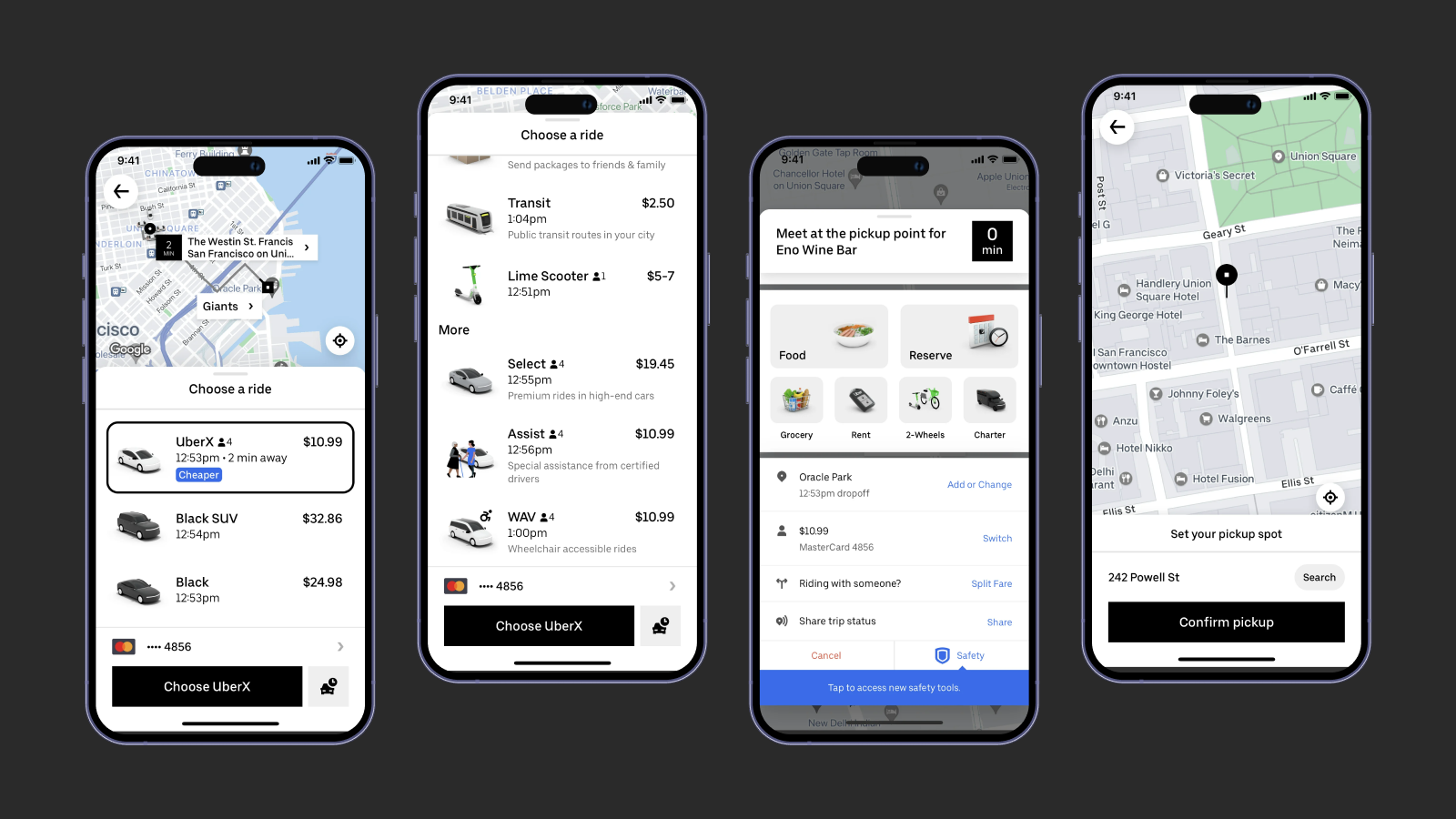 Интерфейс приложения Uber Простой интерфейс приложения Uber