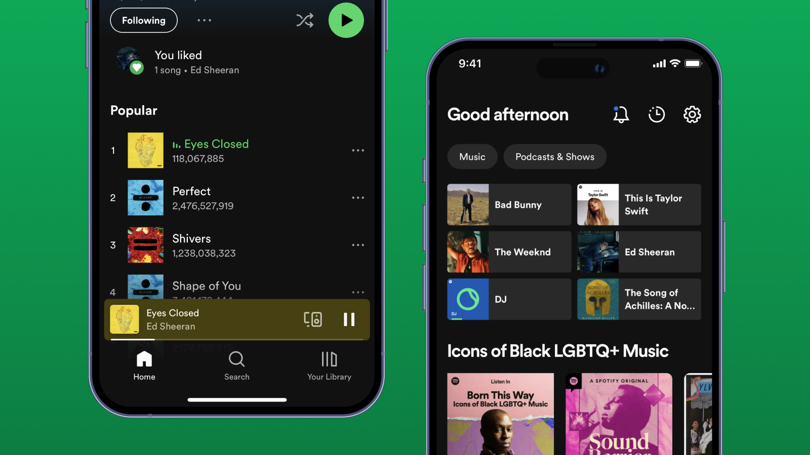 Приложение Spotify Интерфейс приложения Spotify
