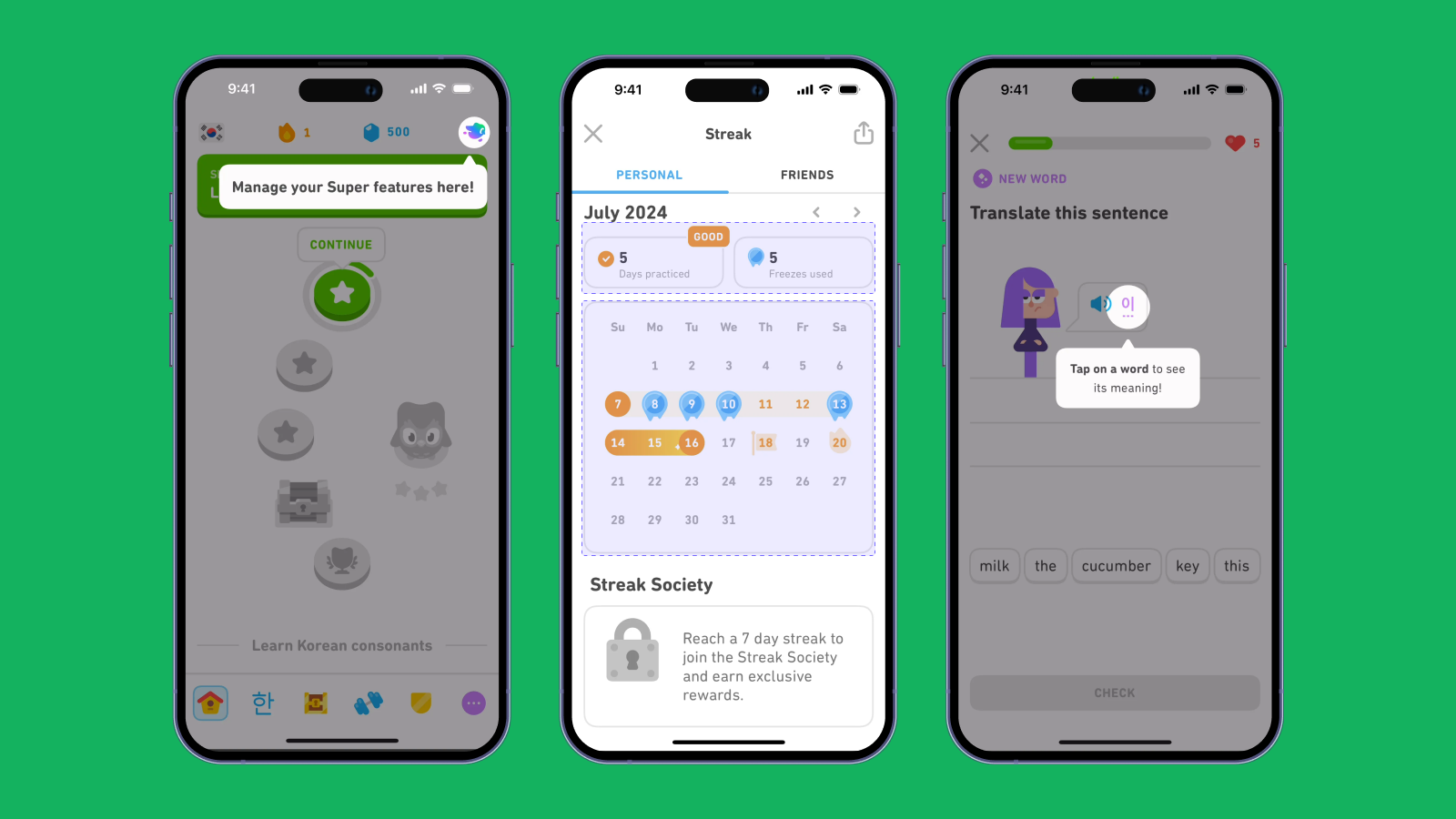 Эвристика №7 на примере Duolingo Пример седьмой эвристики в приложении в Duolingo