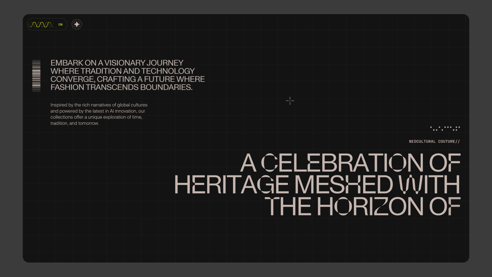 UI дизайн страницы сайта Neoculturalcouture