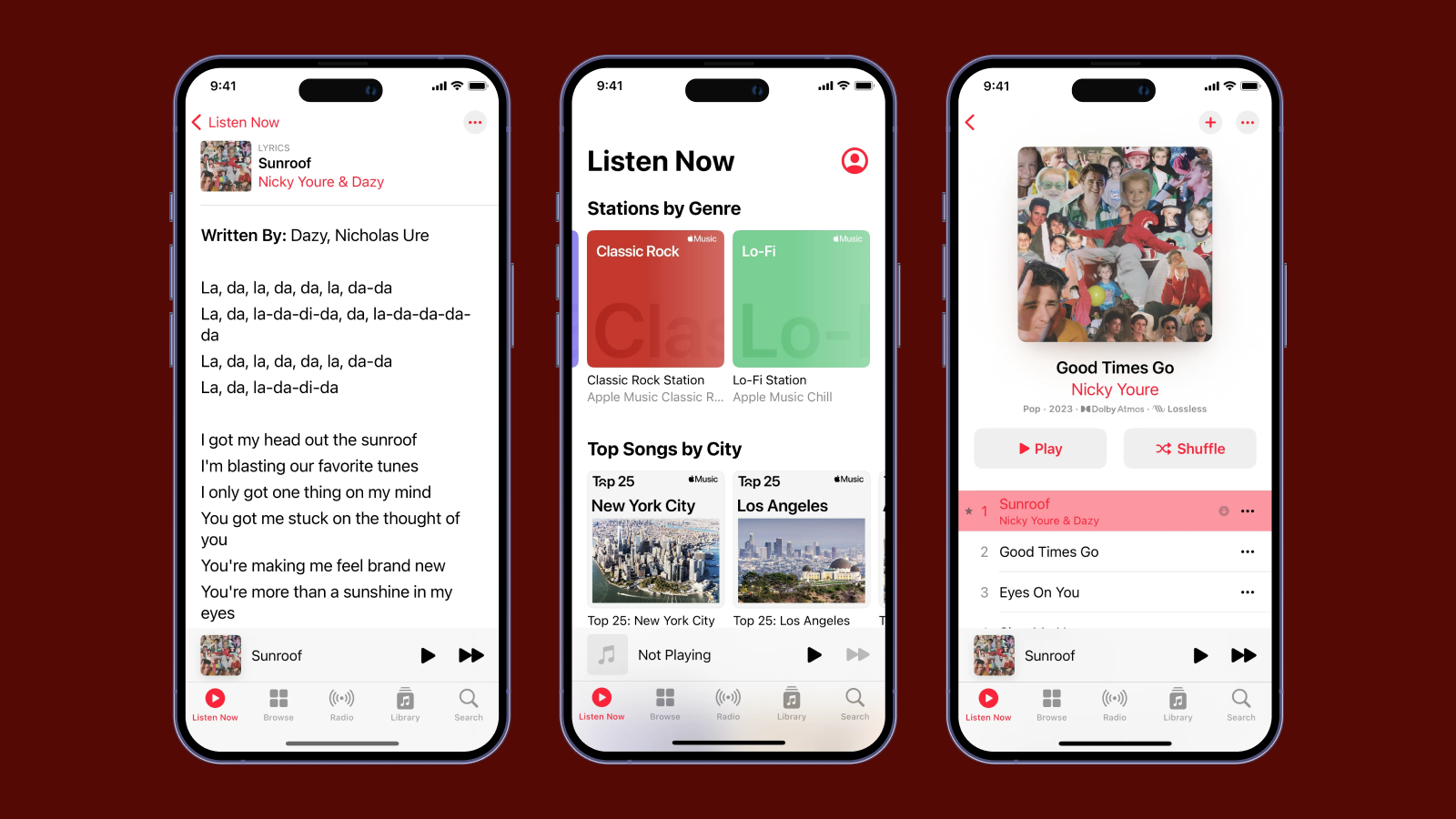 Негативное пространство в приложении Apple Music