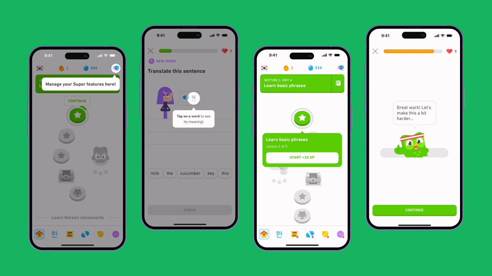 Пример tooltips в Duolingo Tooltips в приложении Duolingo