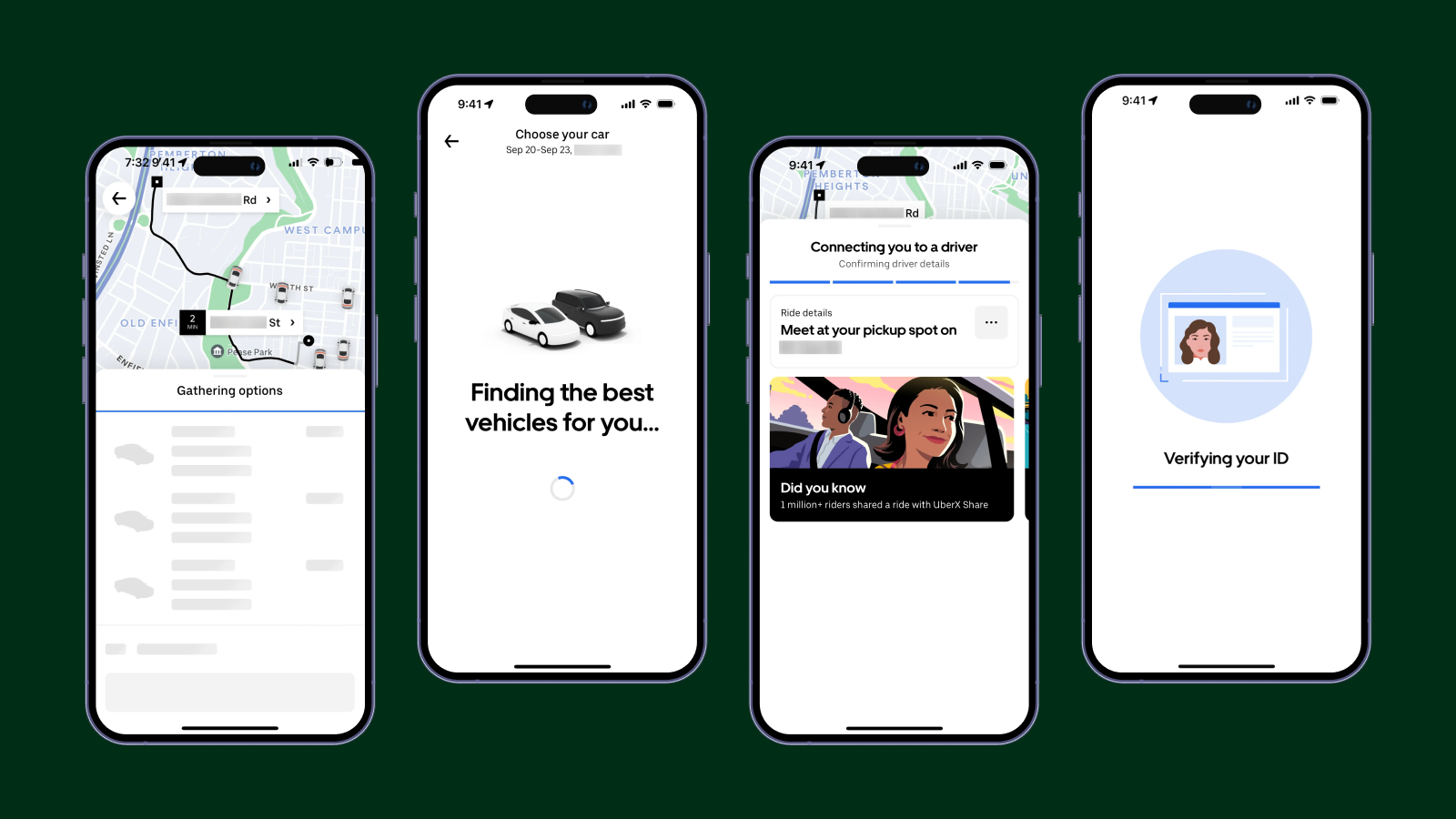 Пример состояния загрузки Состояние загрузки в приложении Uber