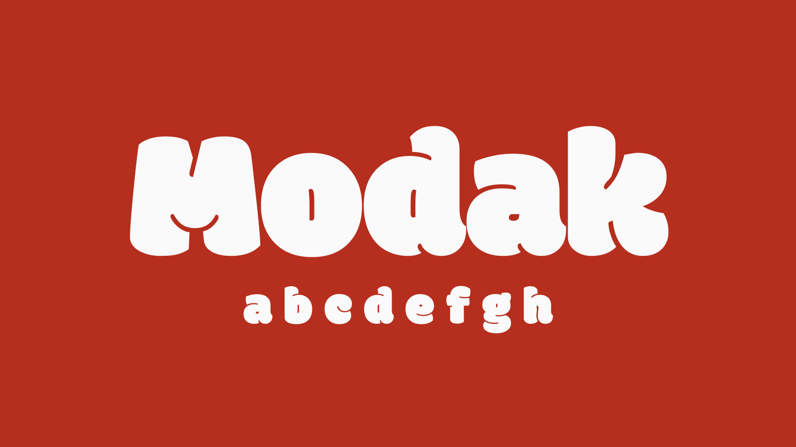 Декоративный шрифт Modak