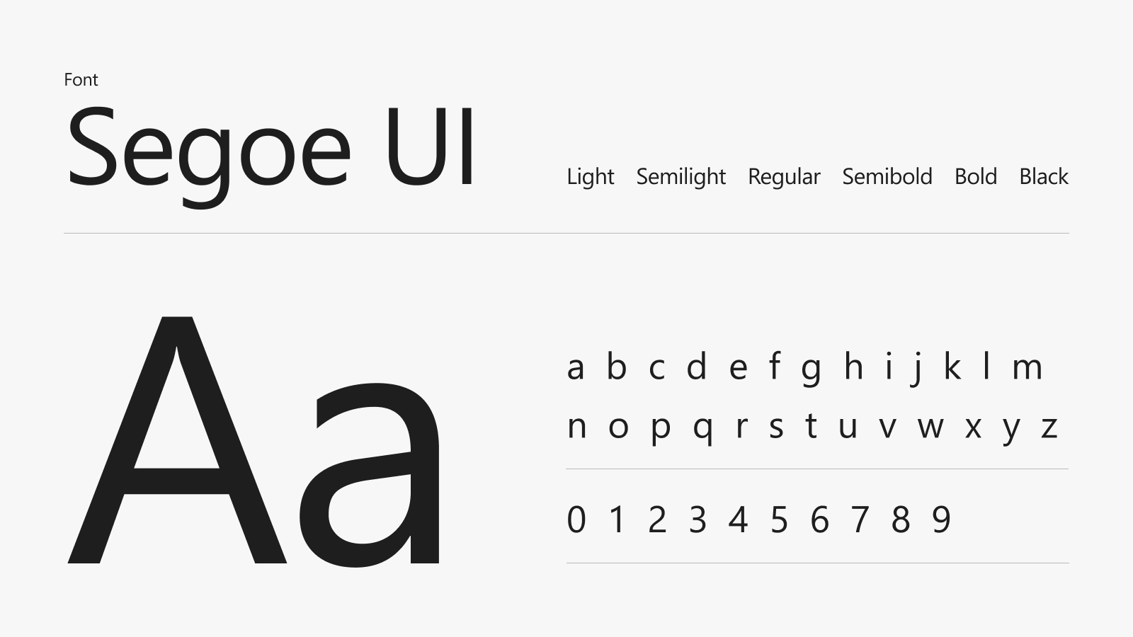 Шрифт Segoe UI в системе Windows