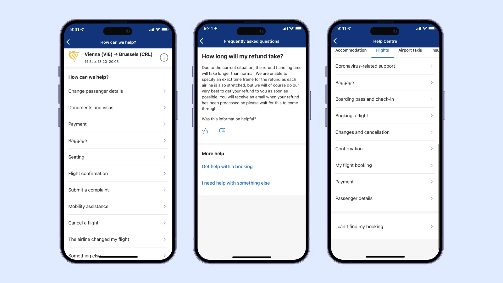 Страница помощи в Booking Дизайн страницы помощи в Booking