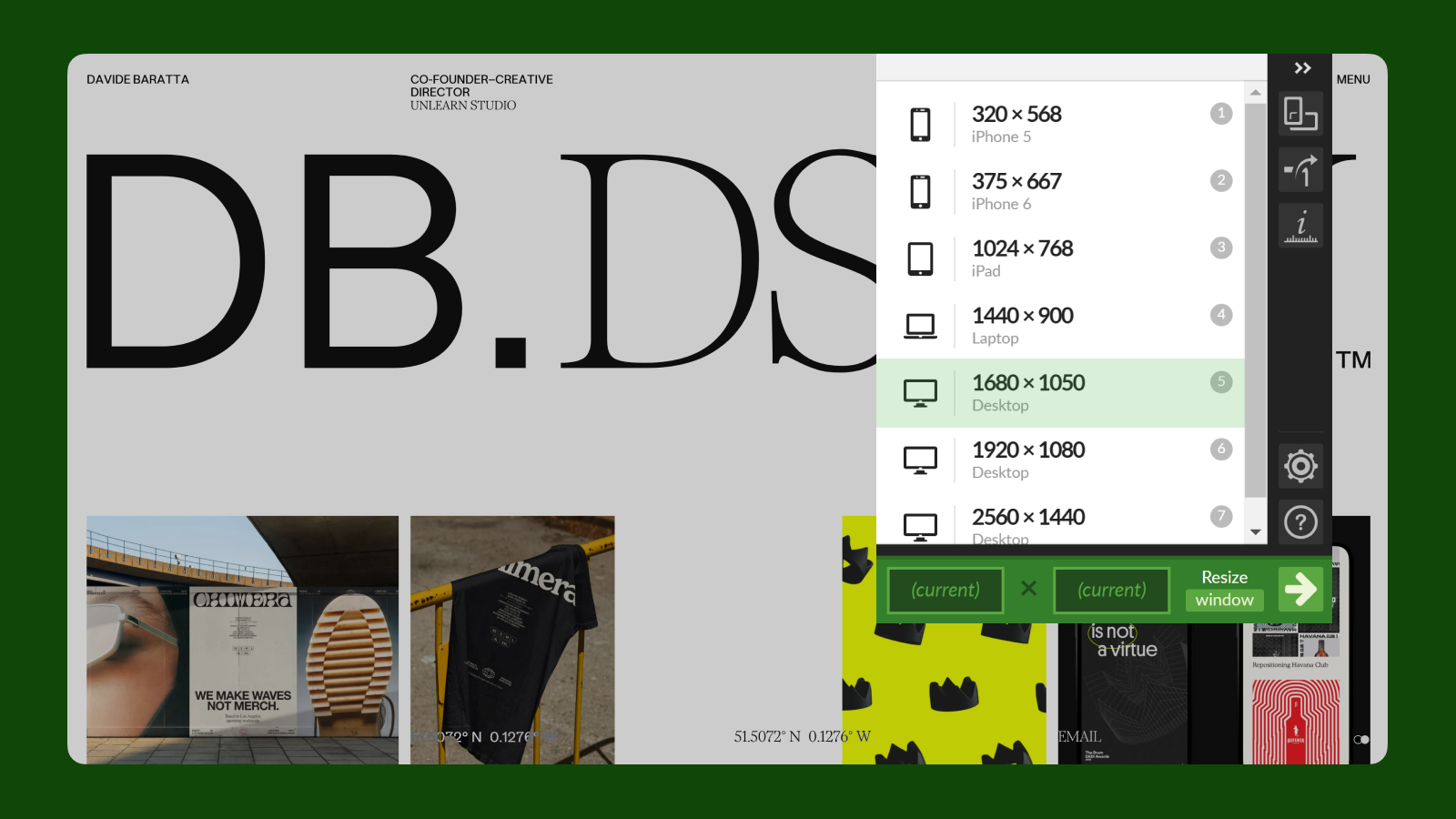 Сервис Window Resizer Работа сервиса Window Resizer