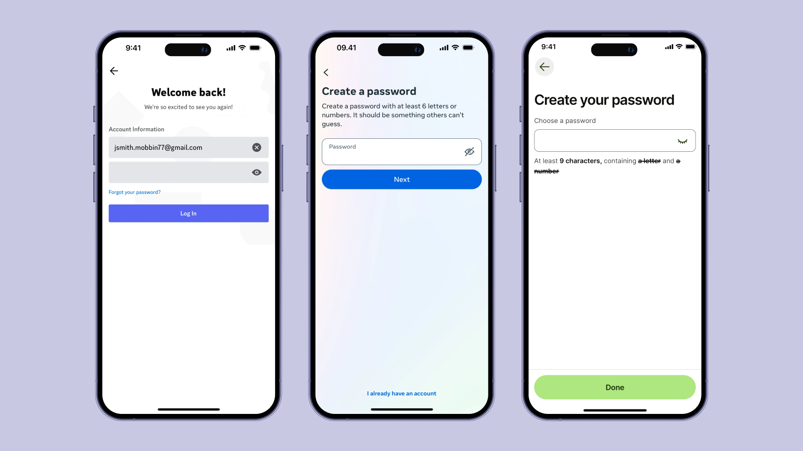 UI реализация пароля в Wize, Instagram и Discord Иконка просмотра пароля в Wize, Instagram и Discord