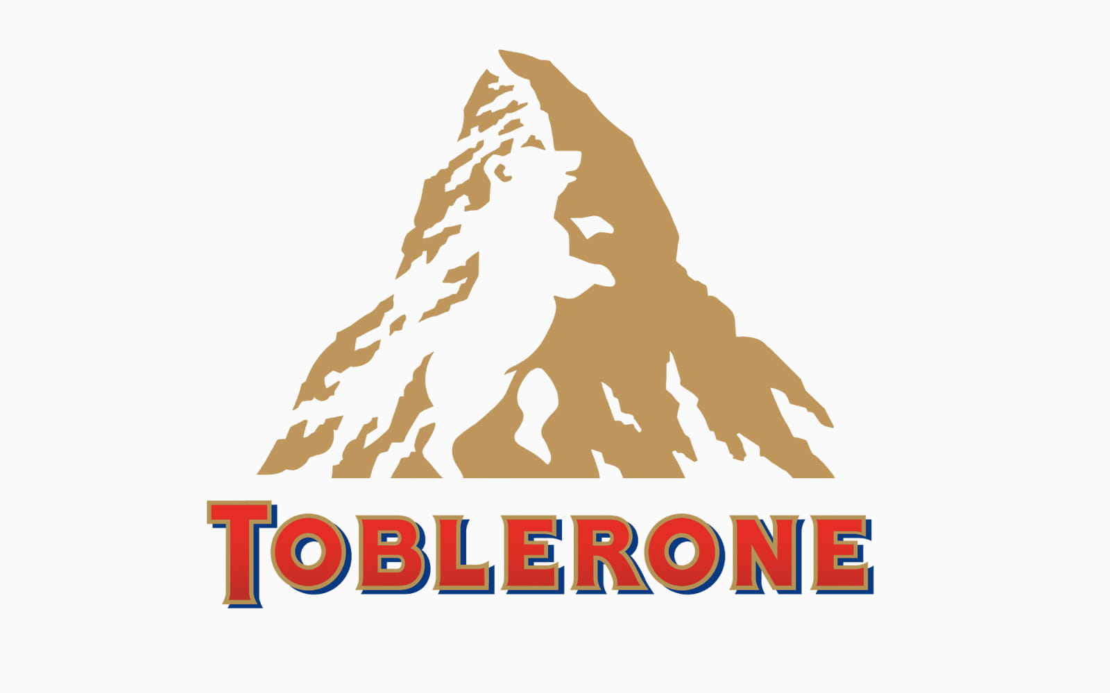 Графический знак логотипа Toblerone Дизайн логотипа Toblerone со скрытым образом медведя внутри