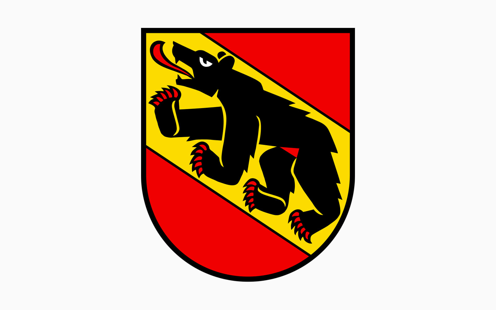 Дизайн герба Берна Дизайн герба города Берн с медведем в центре