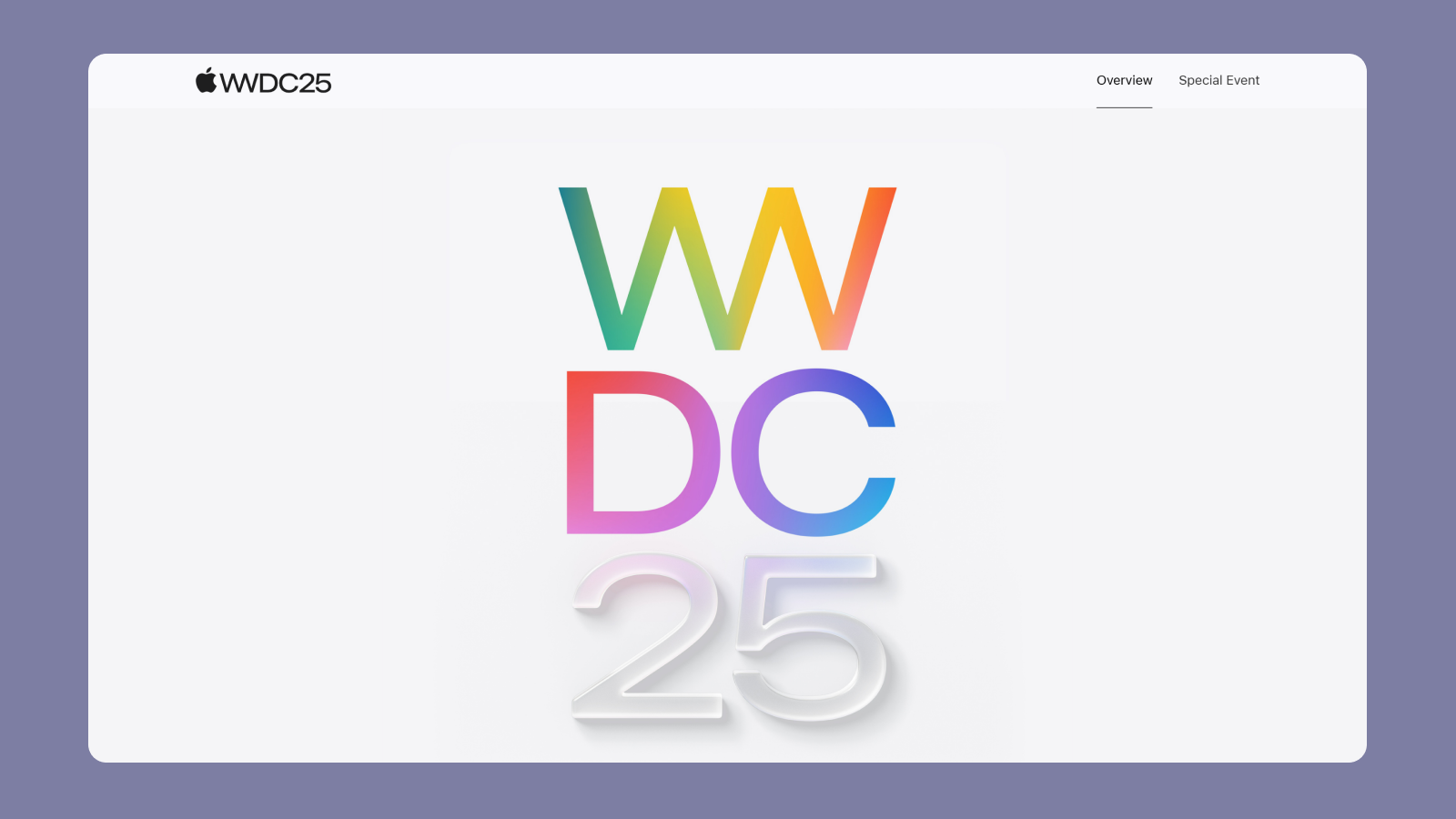 UI дизайн сайта для WWDC25