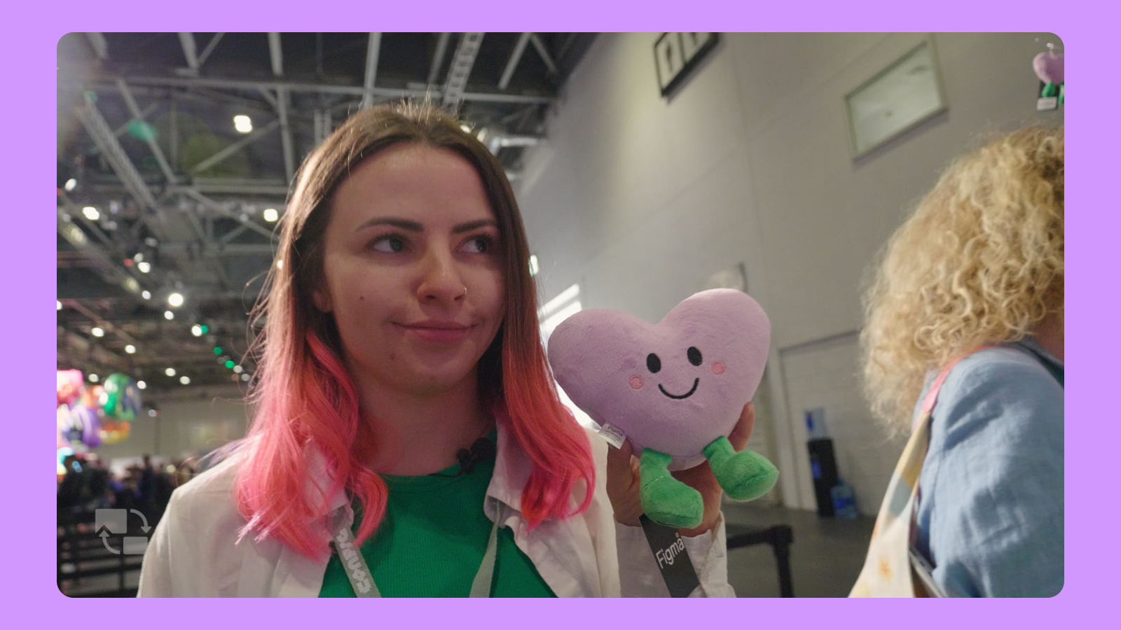 Otto - плюшевое сердце, персонаж из Figma Shop на конференции Config в Лондоне