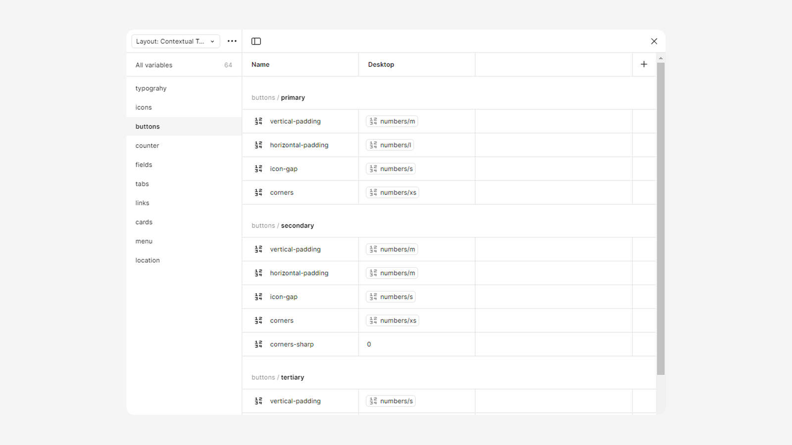 Contextual tokens в дизайн-системе Пример контекстуальных токенов дизайн-системы, разработанных в Figma