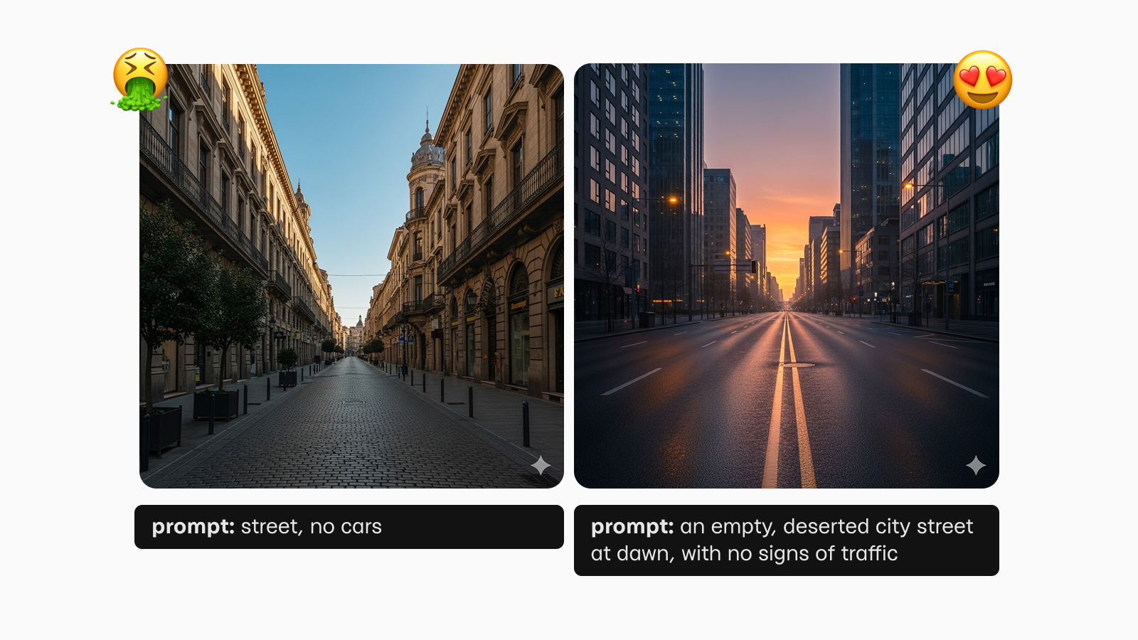 Улицы без автомобилей, созданные в Nano Banana