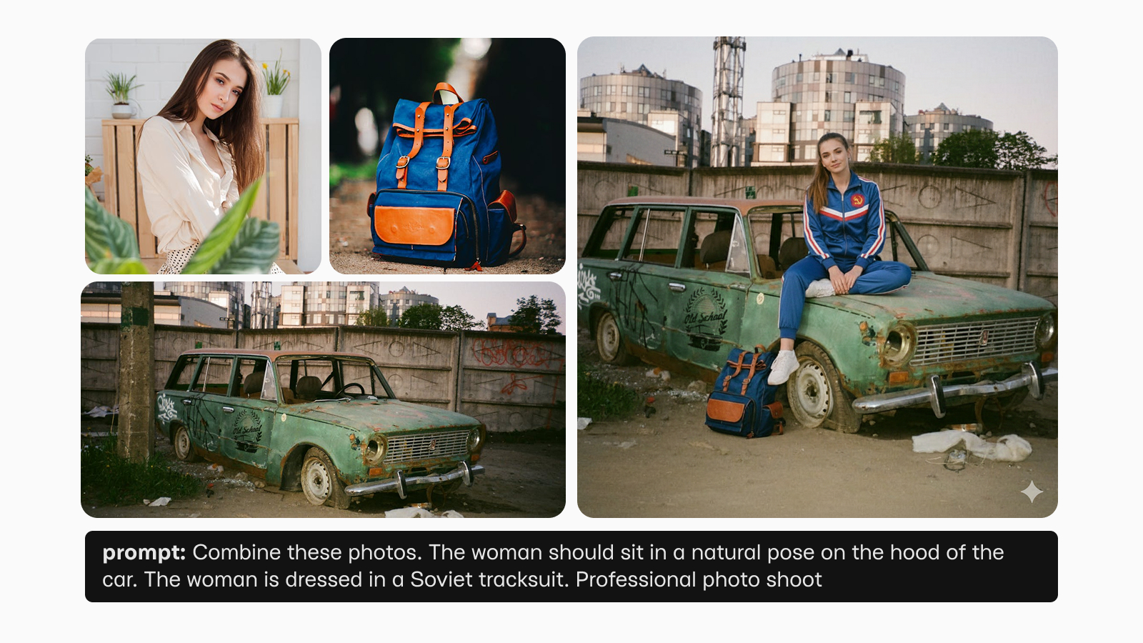 Совмещения объектов одном изображении в Nano Banana