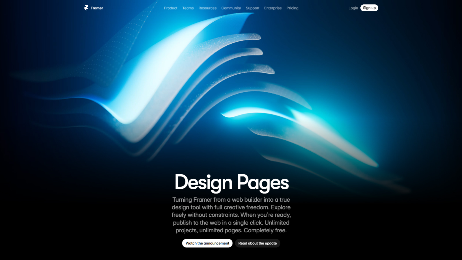 Дизайн главного экрана Framer Design Pages Интерфейс главной страницы Framer Design Pages