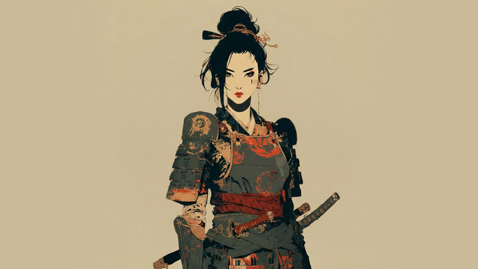 2D изображение самурая для работы с AI 2D изображение самурая, которое будет сгенерировано в 3D