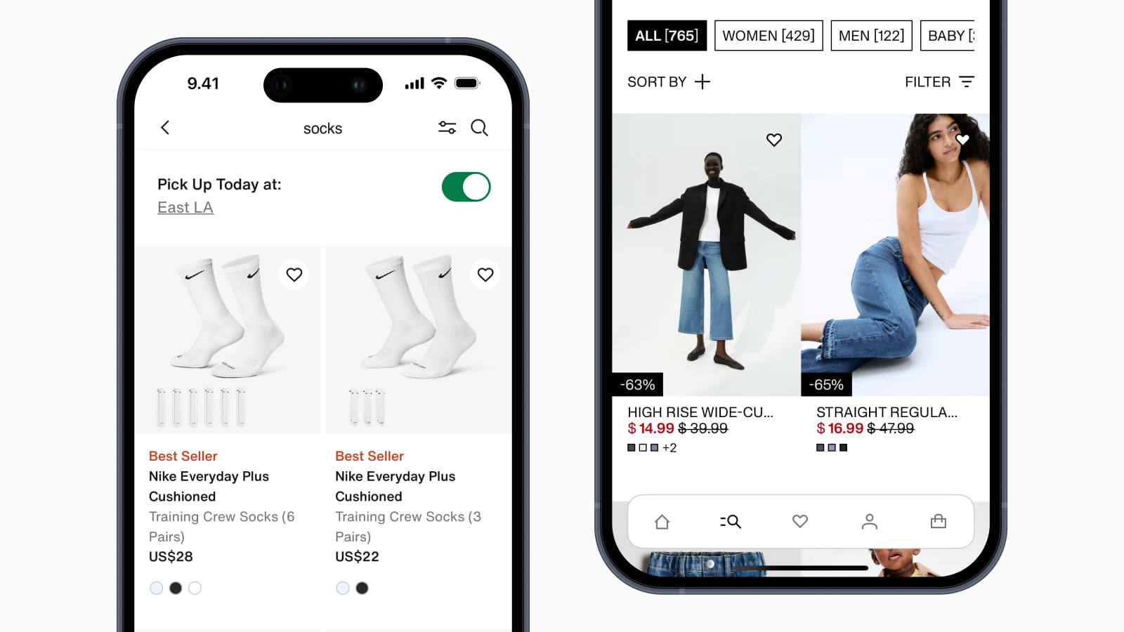 Мобильные версии интерфейсов Nike и H&M Дизайн мобильной версии интернет-магазинов Nike и H&M