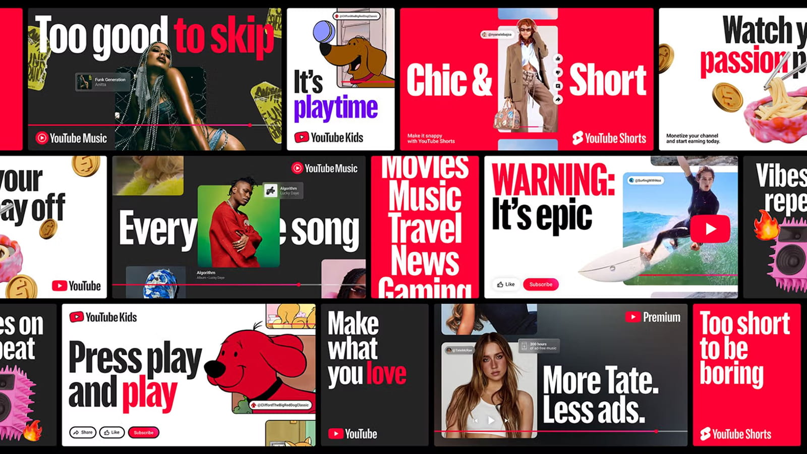 Визуализация нового брендинга YouTube